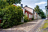 Porvoo (Borg), le strade acciottolate della citt vecchia. 